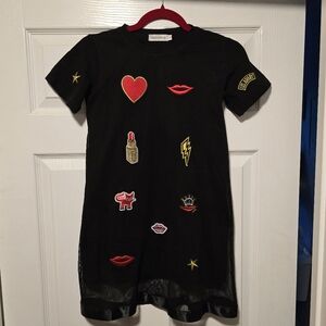 Aurora Baby 150 Black Dress with Patches